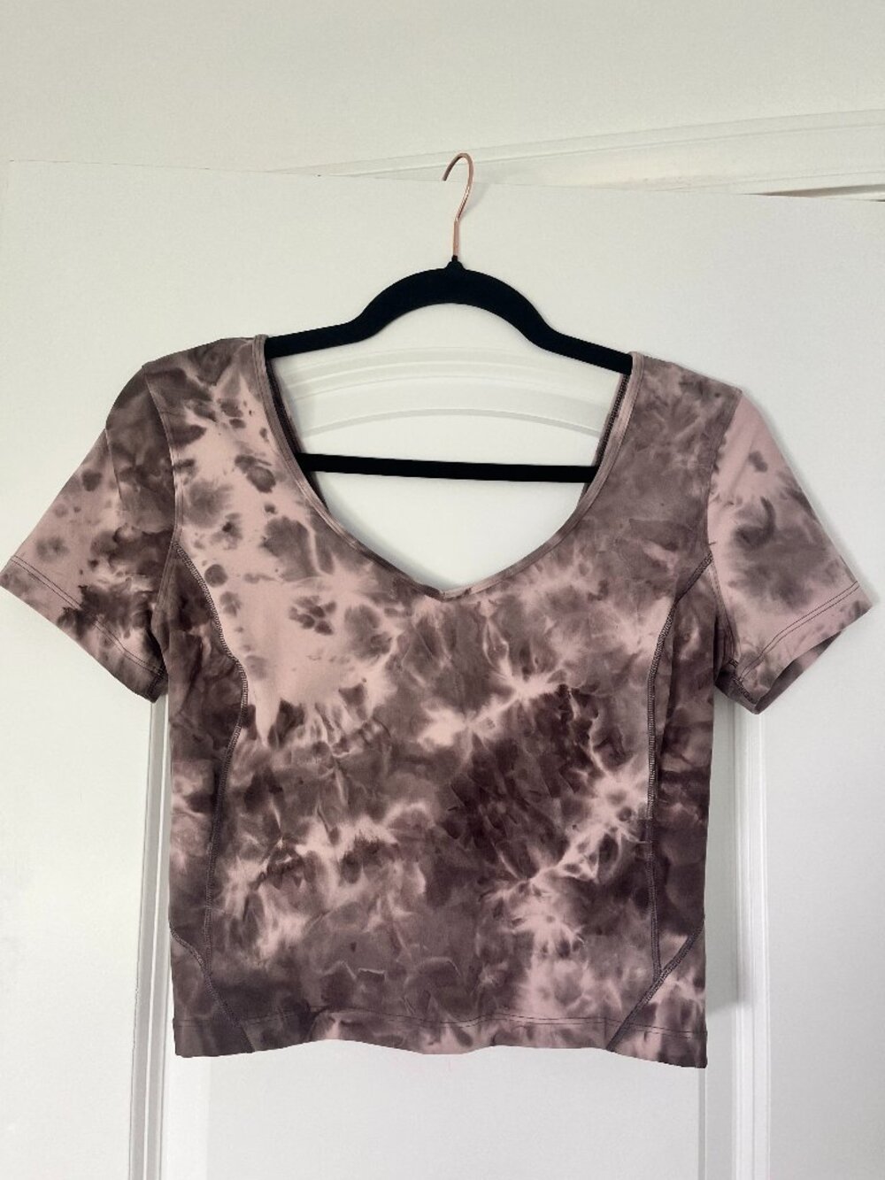 NWT Lululemon Align Short-Sleeve Top Tie-Dye Crop - Size 6